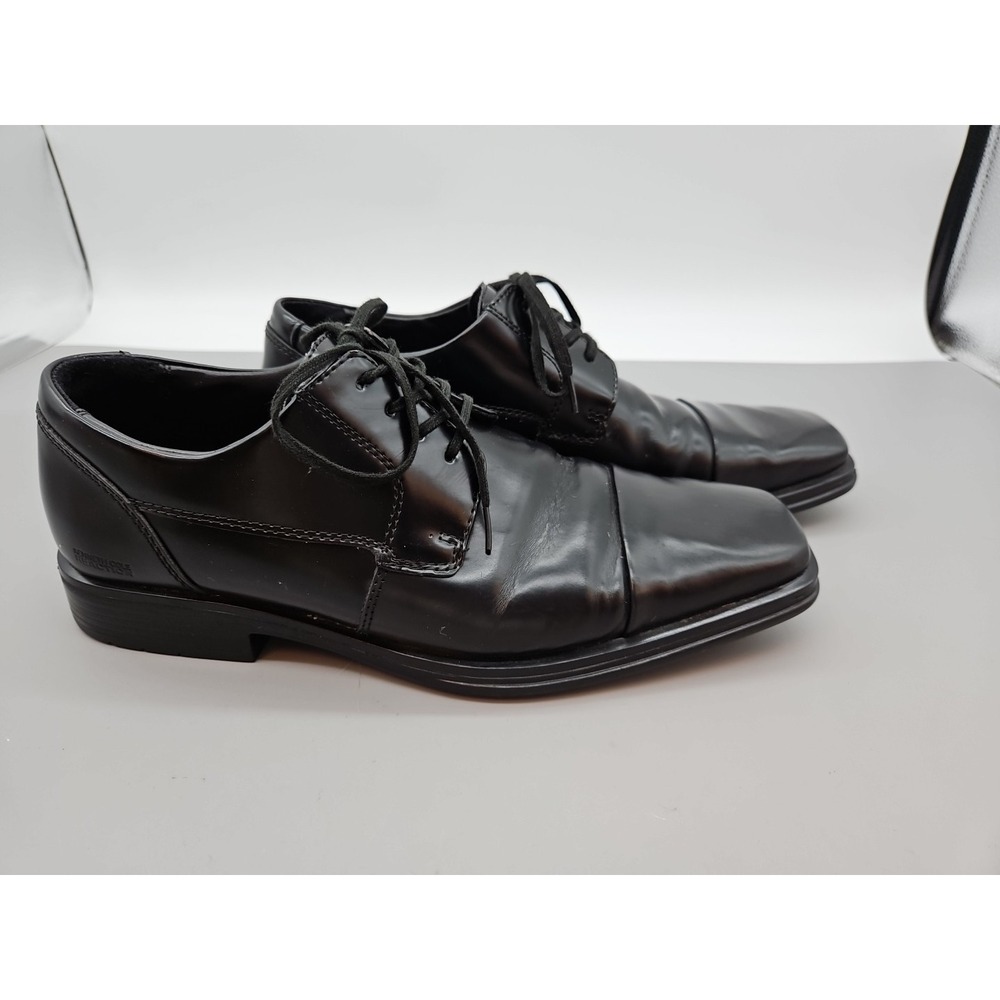 Kenneth Cole Reaction Black Leather Dress Shoes Mens Size 8M